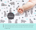 Stretchy Changing Pad Covers  Changing Table Cover for Baby Boys Girls,2 Pack Jersey Knit,Owl &amp; Bear image 6