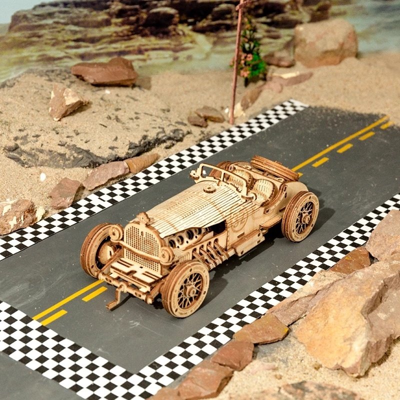Car 3D Wooden Puzzle Game Assembly Racing Children's Toys image 2