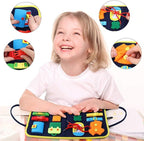 New Busy Book Children's Busy Board Dressing And Buttoning Learning Baby Early Education Preschool Sensory Learning Toy image 6