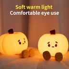 Home Decor Halloween Pumpkin Night Light Cute Soft Silicone Lamp Touch  Dimmable Rechargeable Bedside Decor Light Kids Gifts Halloween Decorations image 5