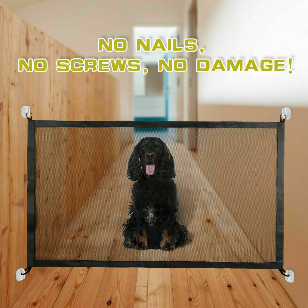 Pets Dog Cat Baby Safety Gate Mesh Fence Magic Portable Guard Net Stairs Doors image 6