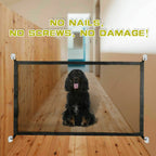 Pets Dog Cat Baby Safety Gate Mesh Fence Magic Portable Guard Net Stairs Doors image 6