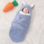 Super Soft Baby Sleeping Bag Fluffy Fleece Newborn Blanket Swaddle Blankets, Unisex Baby Wrap For Newborn Baby Boys Girls With Head-Protecting &amp; Head-Supporting Function, Wearable Swaddle Sleep Sack image 6
