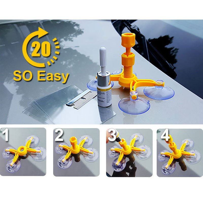 Car Repair Kit Car Window Glass Scratch Crack Restore Repair Tool Car Window Screen Polishing Polishing image 1