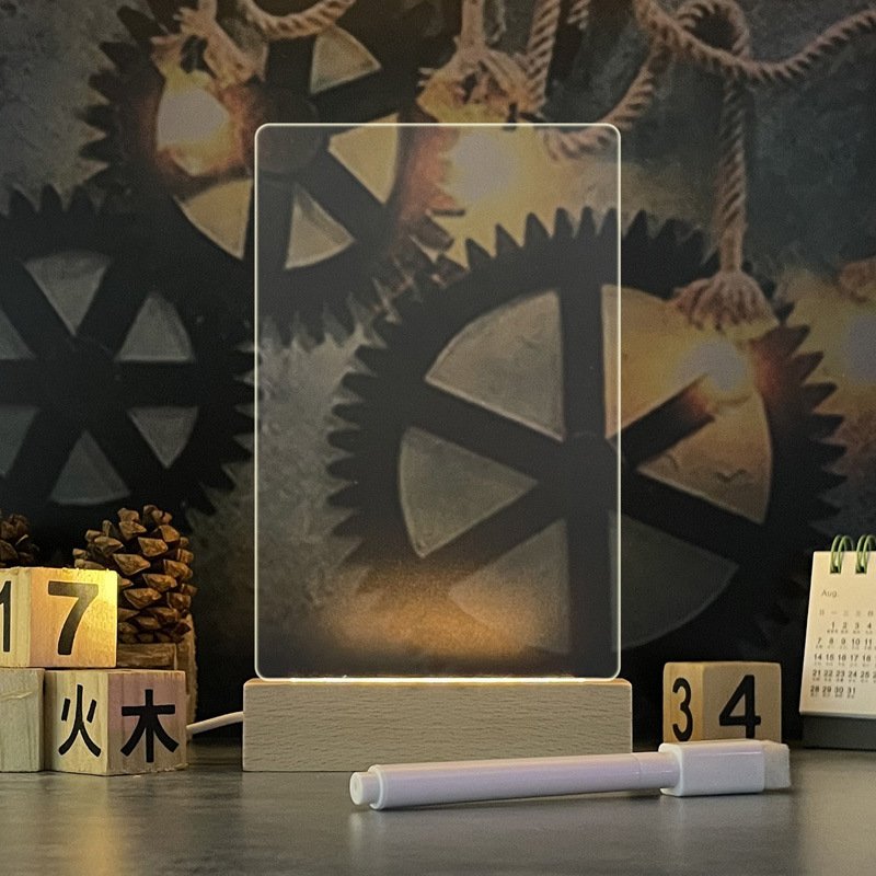 Creative Note Board Creative Led Night Light USB Message Board Holiday Light With Pen Gift For Children Girlfriend Decoration Night Lamp - Vertical Large image