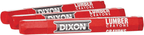 Industrial Lumber Marking Crayons, 4.5" X 1/2" Hex, Red, 12-Pack (52000) image 1