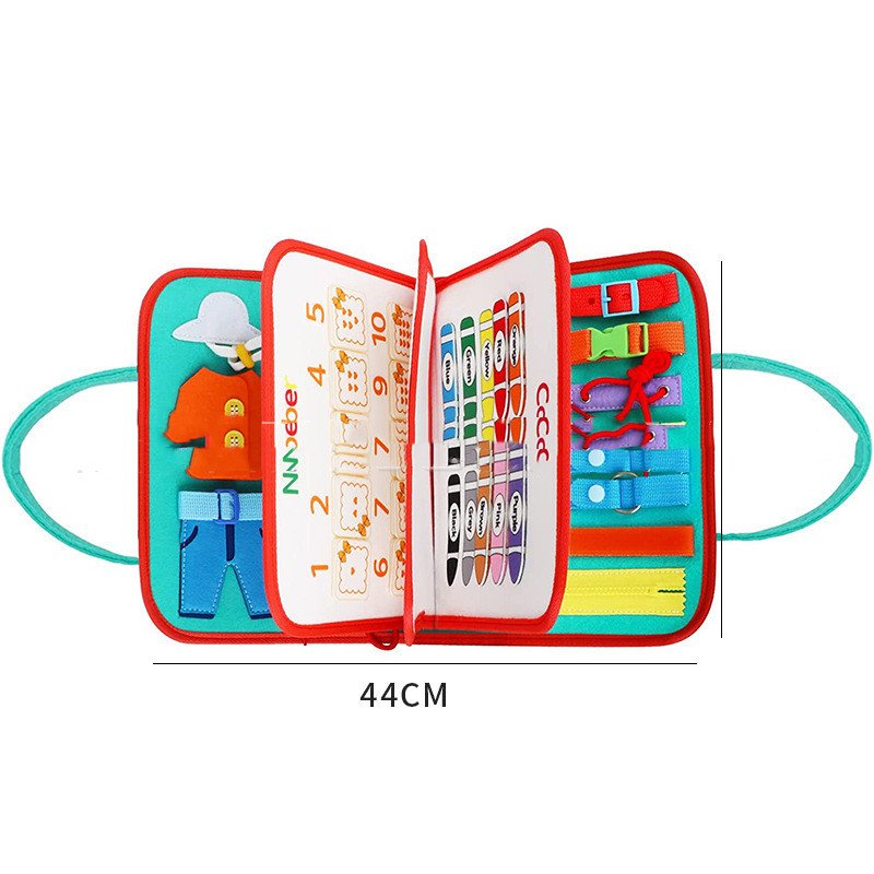 New Busy Book Children's Busy Board Dressing And Buttoning Learning Baby Early Education Preschool Sensory Learning Toy - Y image