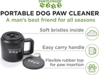 Paw Plunger – Dog Paw Cleaner - Dog and Puppy Essentials - Portable Dirty Paw Washer - Ideal for Medium Dogs - Black image 1