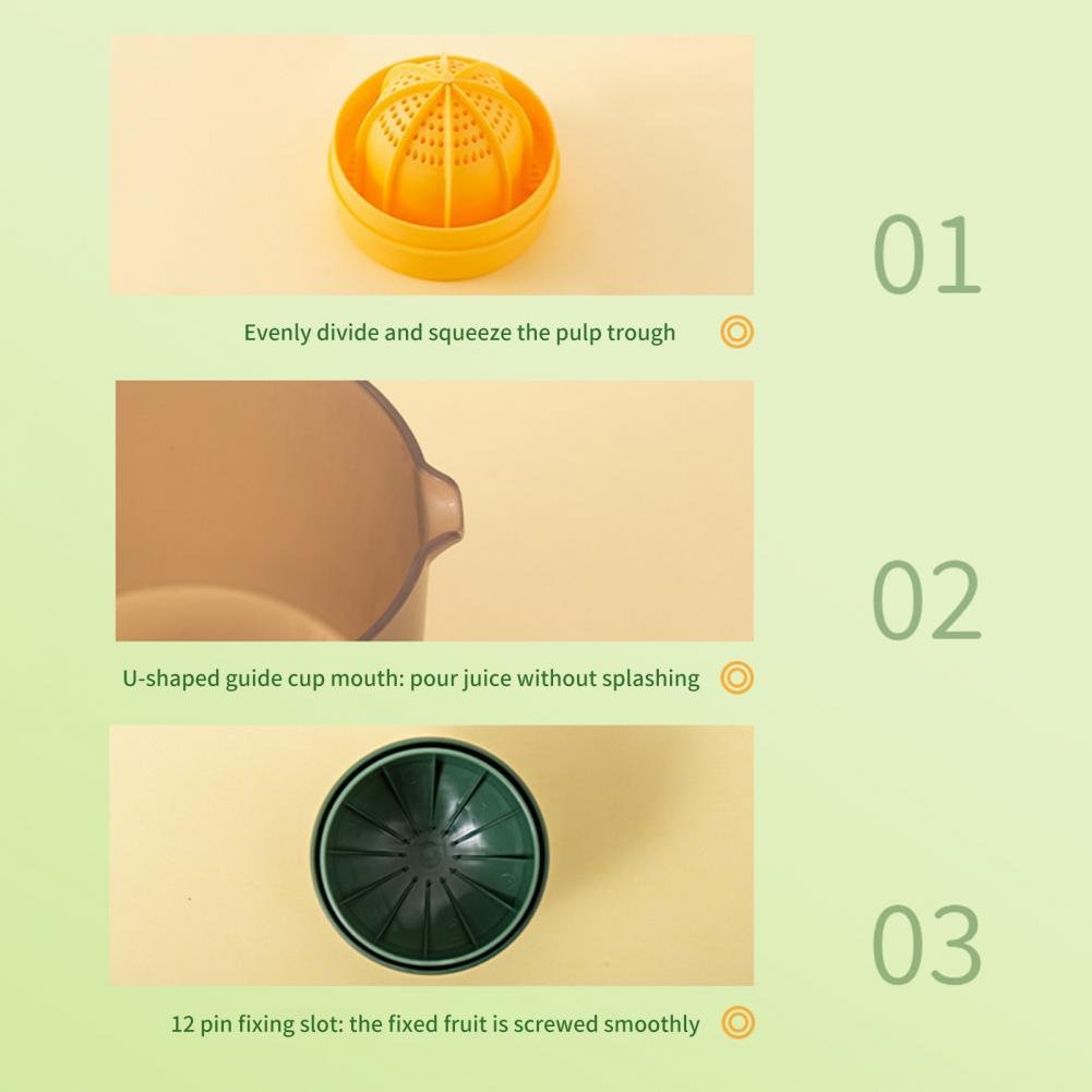 Mini Portable Manual Juicer Citrus Juicer Manual Lemon Squeezer Lime Orange Juicer Homemade DIY Fruit Orange Separating Juicer Fruit Separator Not Splash Semi-Transparent Non-electric Lemon Squeezer image 2