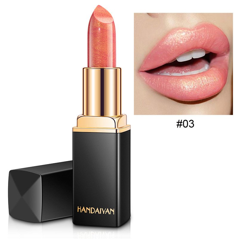 Shiny Metallic Lipstick Pearlescent Color Temperature Change Lipstick Gilt Lipstick - 3 style image
