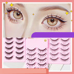 5 Pairs Manga Lashes New Arrival Anime Cosplay Natural Wispy  Korean Makeup Artificial False Eyelashes image 6