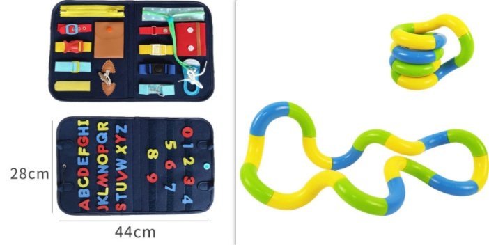 New Busy Book Children's Busy Board Dressing And Buttoning Learning Baby Early Education Preschool Sensory Learning Toy - C set image