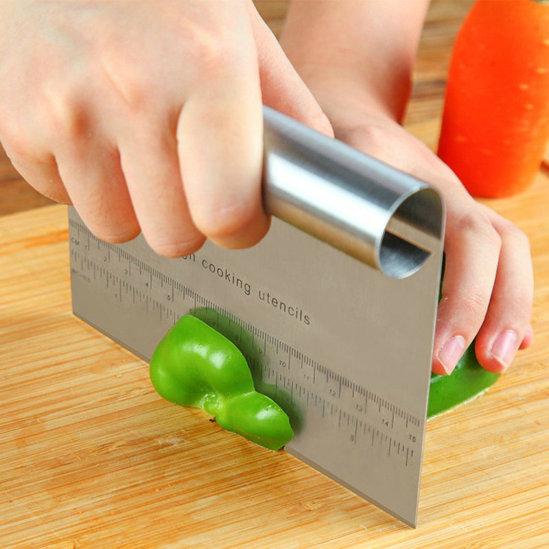 Stainless Steel Pastry Spatulas Cutter With Scale Pizza Dough Scraper Fondant Cake Decoration Tools Baking Kitchen Accessories Dough Cake Stainless Steel Pizza Flour Tool Cutter Chopper Scraper image 4