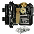 14-In-1 Outdoor Emergency Survival Kit Camping Hiking Tactical Gear Case Set Box image 0