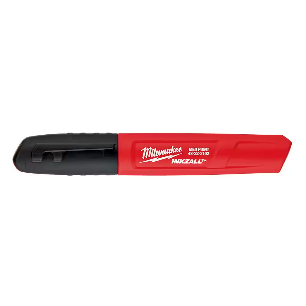 INKZALL Black Medium Point Jobsite Permanent Marker (2-Pack) image 9