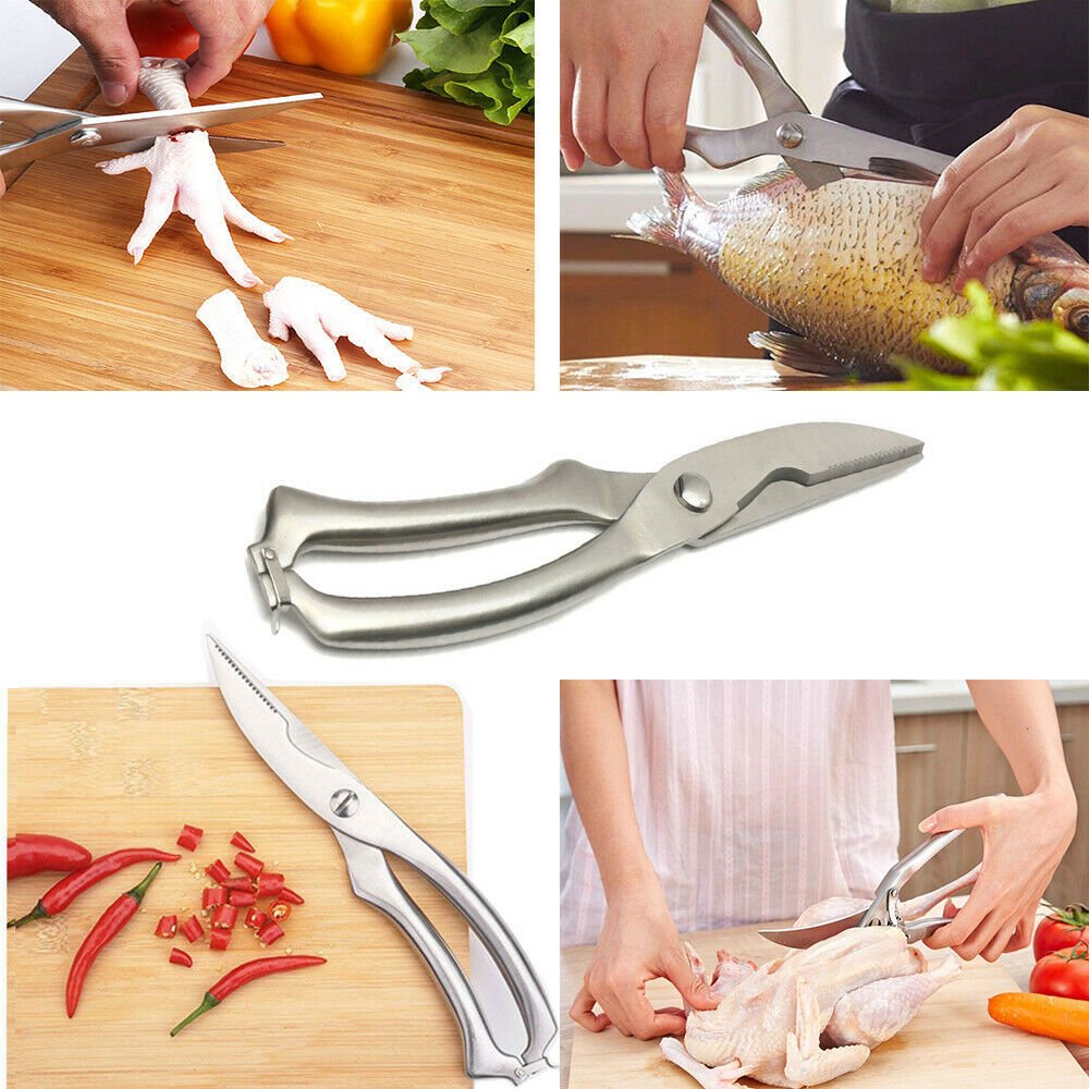 Knives Kitchen Shears Stainless Steel Poultry Fish Chicken Bone Scissors Kitchen Gadgets Chef Japanese Knife Cooking Stainless Steel Poultry Chicken Bone Scissors image 2