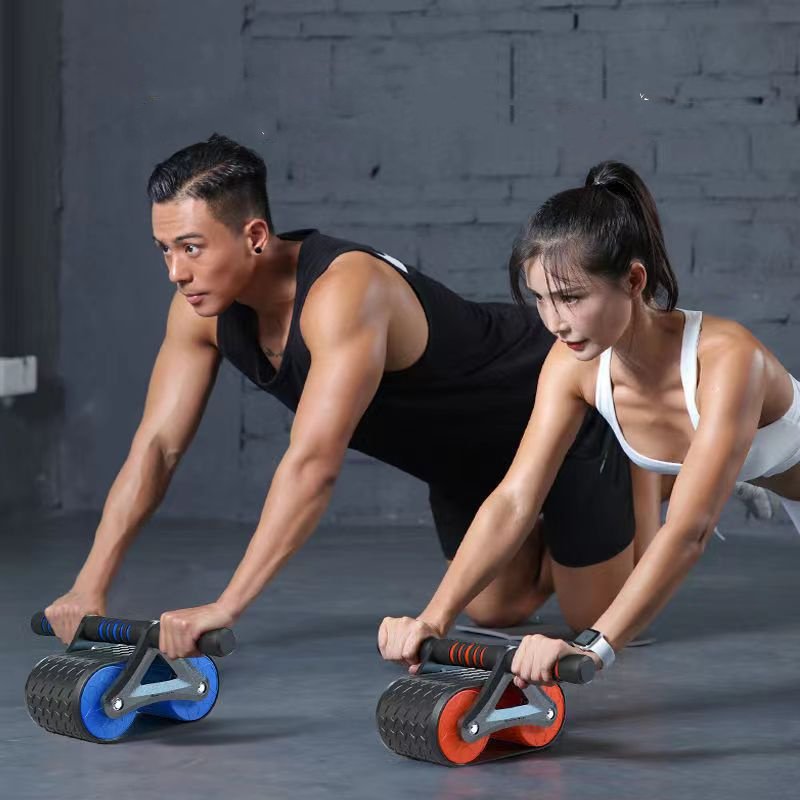 Double Wheel Abdominal Exerciser Women Men Automatic Rebound Ab Wheel Roller Waist Trainer Gym Sports Home Exercise Devices image 1