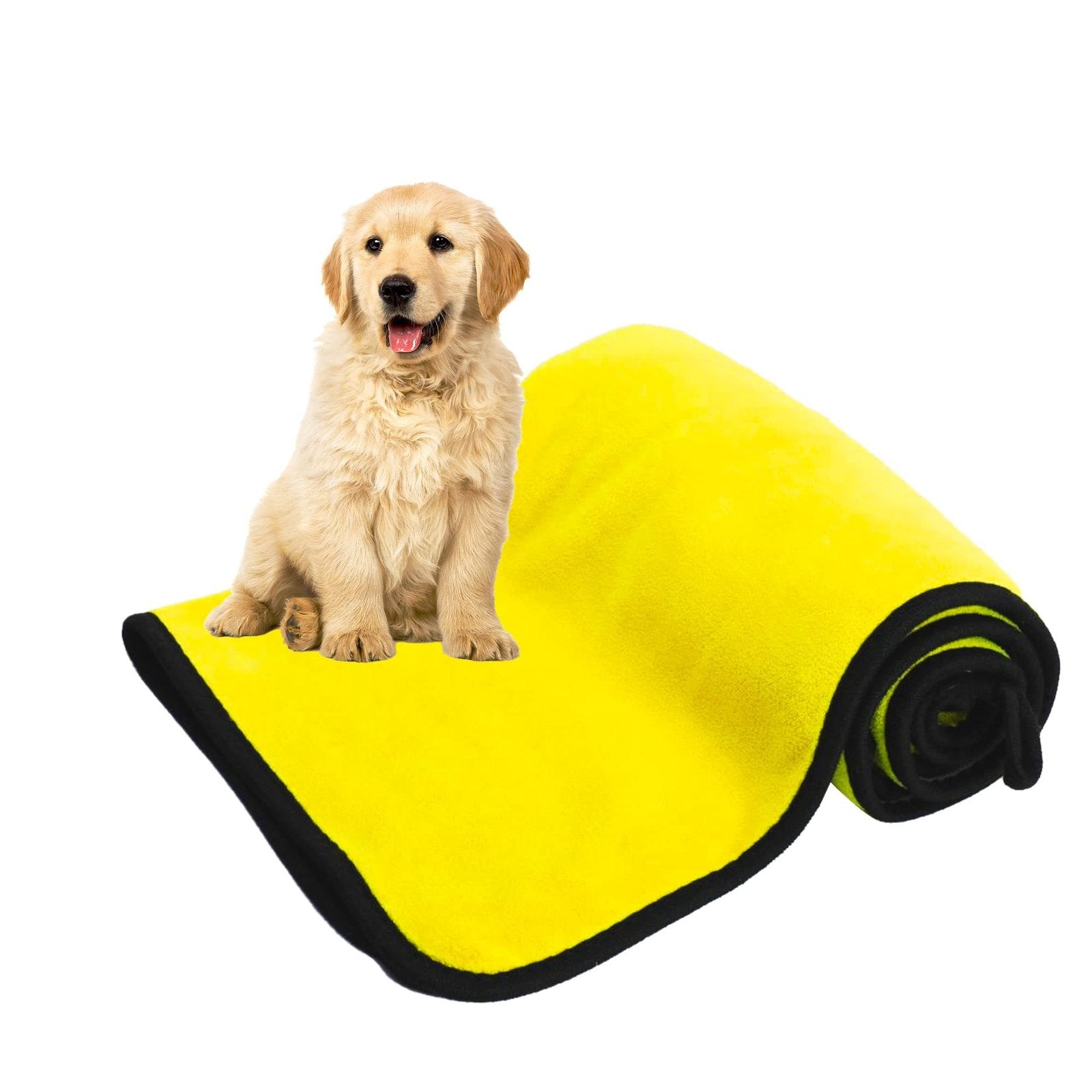 Dog Towels For Drying Dogs Drying Towel Dog Bath Towel, Quick-drying Pet Dog And Cat Towels Soft Fiber Towels Robe Super Absorbent Quick Drying Soft Microfiber Pet Towel For Dogs, Cats Yellow image 1
