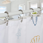 Shower Curtain Rings,  Shower Curtain Hooks, Rust-Resistant Metal Shower Hooks for Curtain, Double Glide Shower Curtain Hooks for Bathroom Shower Curtain &amp; Shower Liner, Set of 12, Matte Nickel… image 1