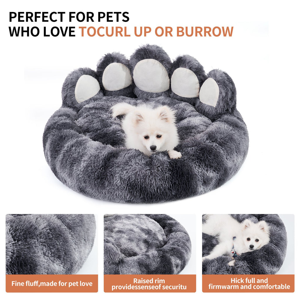 Cute Dog Bear Paw Shape Dog Bed, Dog Beds &amp; Furniture For Small And Medium Dogs, Cozy Plush Cute Cat Beds For Indoor Cats image 9