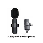 Wireless Lavalier Microphone Portable Audio Video Recording Mini Mic For I Phone Android Long Battery Life Live Broadcast Gaming - For IOS image