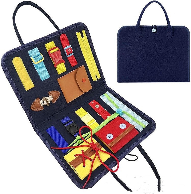 New Busy Book Children's Busy Board Dressing And Buttoning Learning Baby Early Education Preschool Sensory Learning Toy - Style 2 image