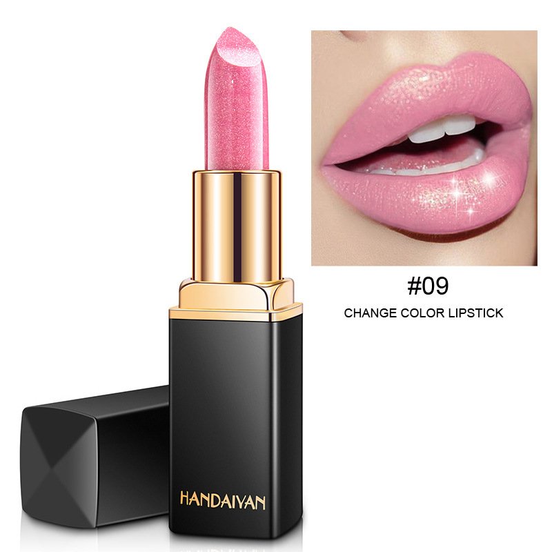 Shiny Metallic Lipstick Pearlescent Color Temperature Change Lipstick Gilt Lipstick - 9 style image
