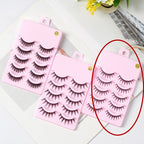 5 Pairs Manga Lashes New Arrival Anime Cosplay Natural Wispy  Korean Makeup Artificial False Eyelashes - 5pairs of008 image