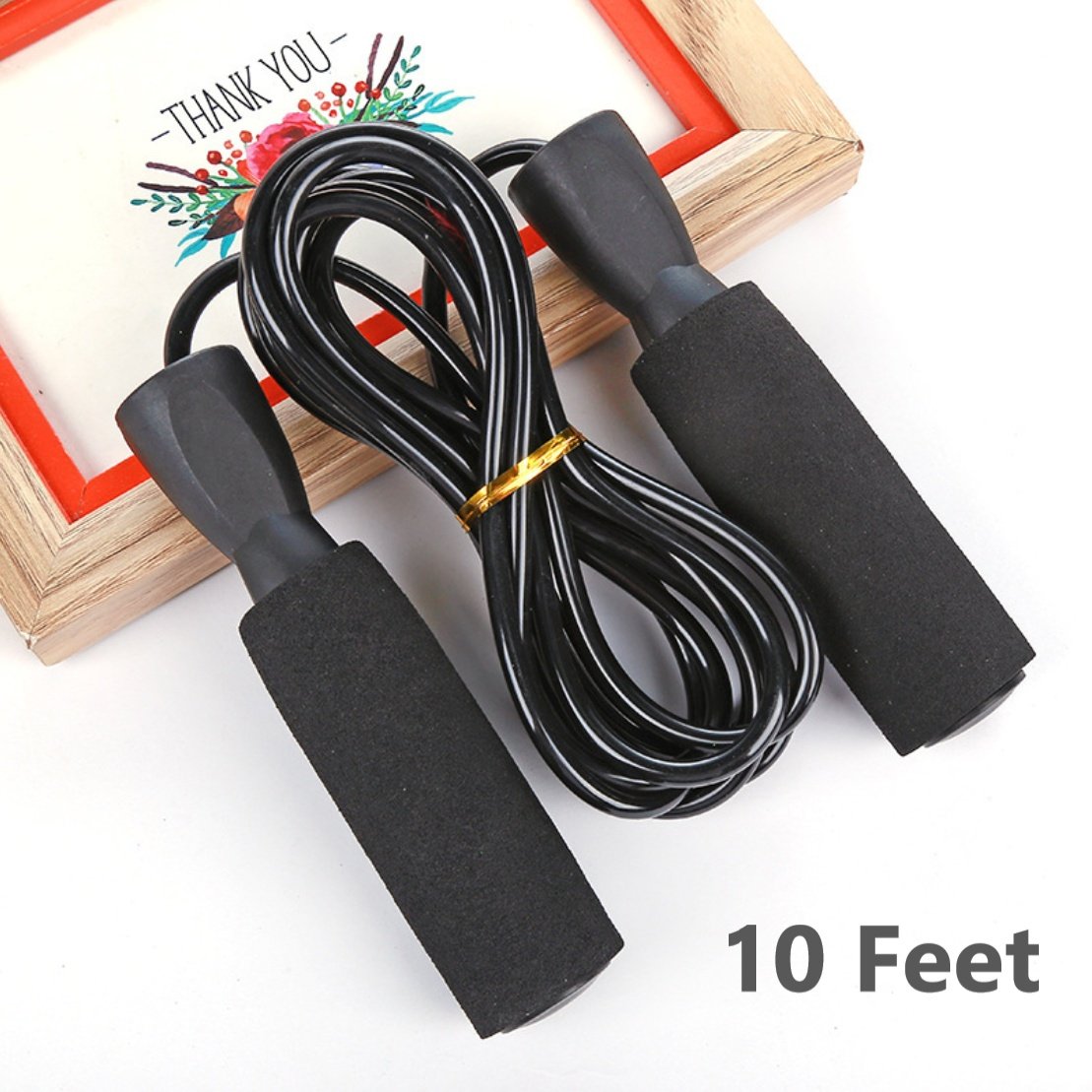 Gym Aerobic Exercise Boxing Skipping Rope Adjustable Bearing Speed Fitness Bearing Rope Tangle-Free Jumping Rope Speed Equipments Skipping Adjustable Skipping Rope image 1