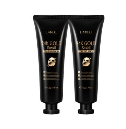 Gold Foil Snail Tear-Off Mask Hydrating skin whitening mask, skin radiant - 2pcs 50g image