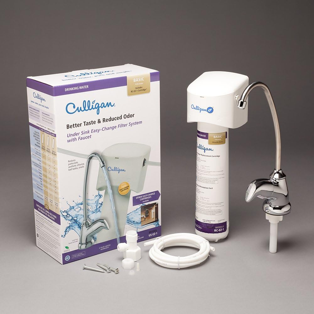 US Change Under-Sink Drinking Water System with Dedicated Faucet and Filter, EZ-1 (Good Filtration), Chrome image 1