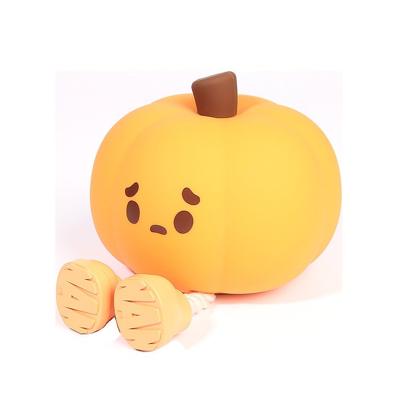 Home Decor Halloween Pumpkin Night Light Cute Soft Silicone Lamp Touch  Dimmable Rechargeable Bedside Decor Light Kids Gifts Halloween Decorations image