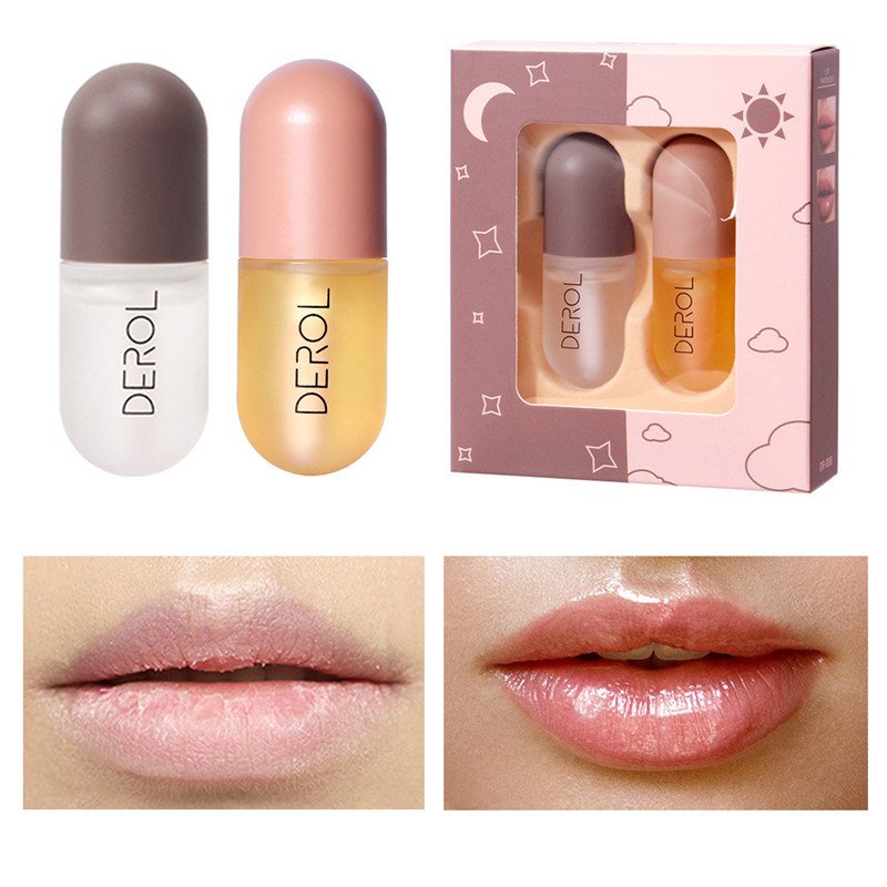 Day Night Instant Volume Lip Plumper Oil Clear Lasting Nourishing Repairing Reduce Lip Fine Line Care Lip Beauty Cosmetic image 3