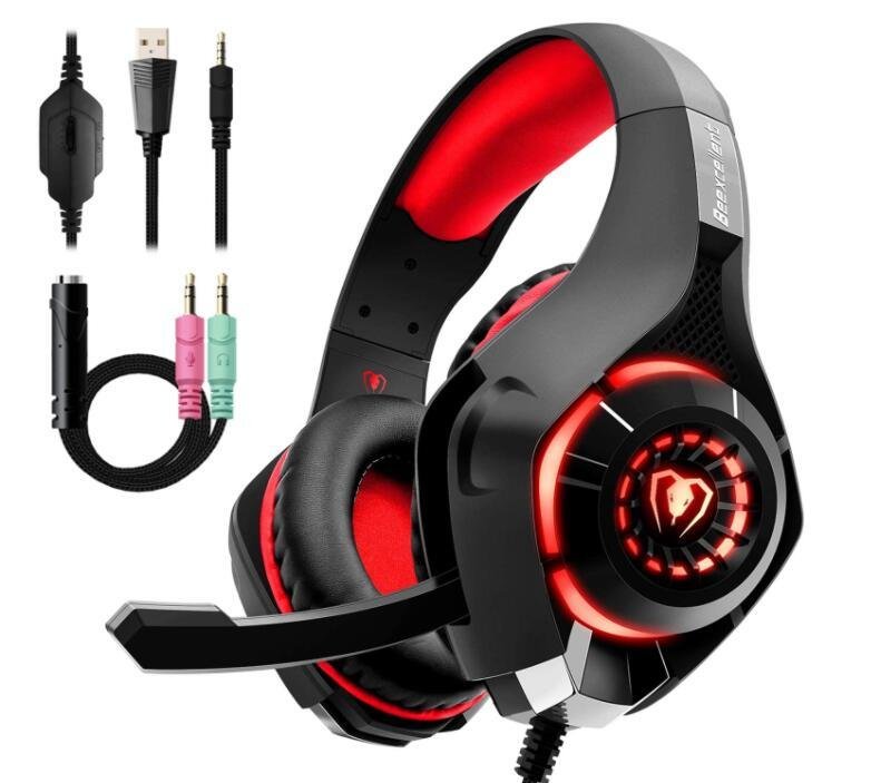 Headphones for gaming gaming accessories gaming headset - Red image