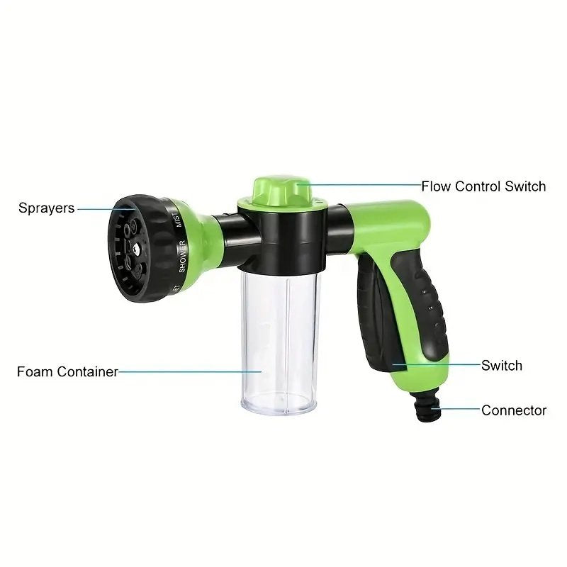 Pet Dog Wash Outdoor,  High-Pressure Pet Shower Sprayer Dog Shower Brush And Pet Grooming Comb For Watering Flowers, Car Washing, Pet Bathing image 2