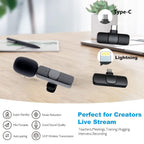 Wireless Lavalier Microphone Portable Audio Video Recording Mini Mic For I Phone Android Long Battery Life Live Broadcast Gaming image 1