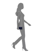 Cultivated Pearl Dangle Crystal Embellished Minaudiere Clutch image 4