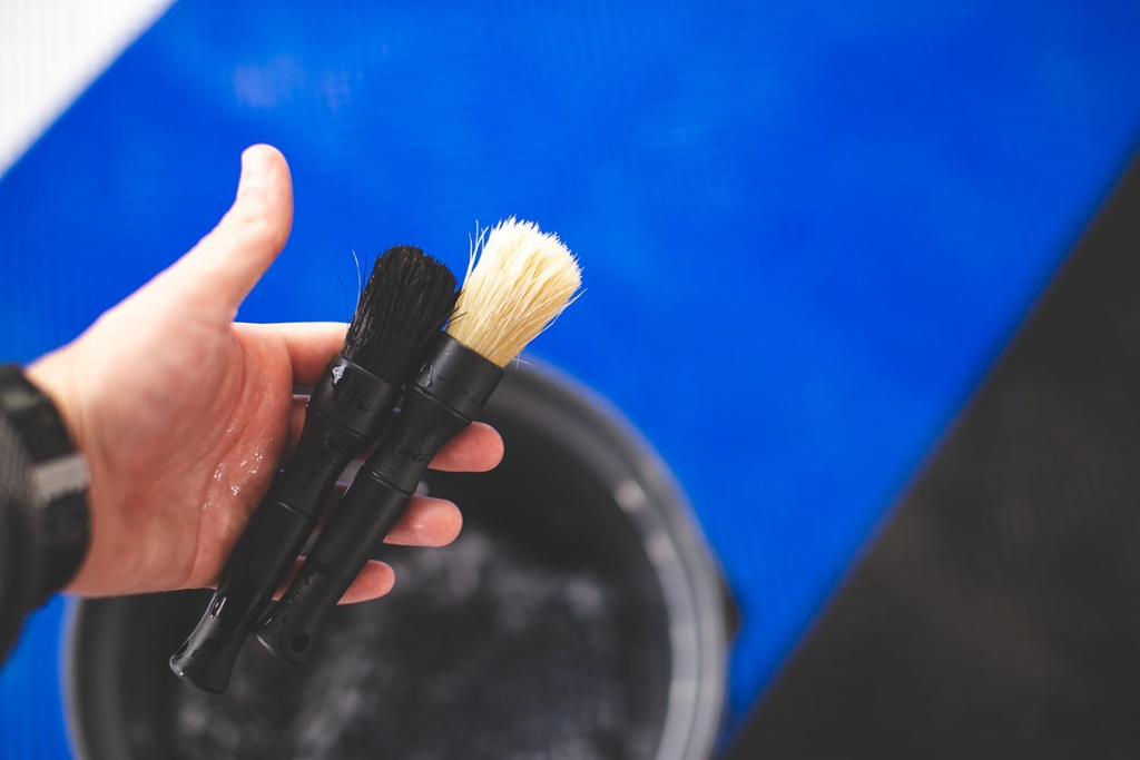 Boar Hair Detailing Brush Large, Comfortable Grip and Heavy-Duty Scrubbing for Interior, Exterior, Engine Bay, Wheels, Exhaust Tips, Textured Plastic image 6