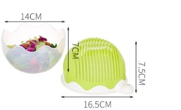 Creative Salad Cutter Fruit and Vegetable Cutter - Yellow small image