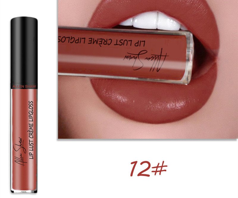 Silky Cream Texture Lip Gloss  Cross-Border Exclusive Lip Glaze Lip Gloss Lipstick chapstick - 12 color image