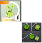 New Mini Transparent Wireless Bluetooth Headset Digital Display ENC Noise Reduction True Wireless Sports Music - Large gift box Green set image