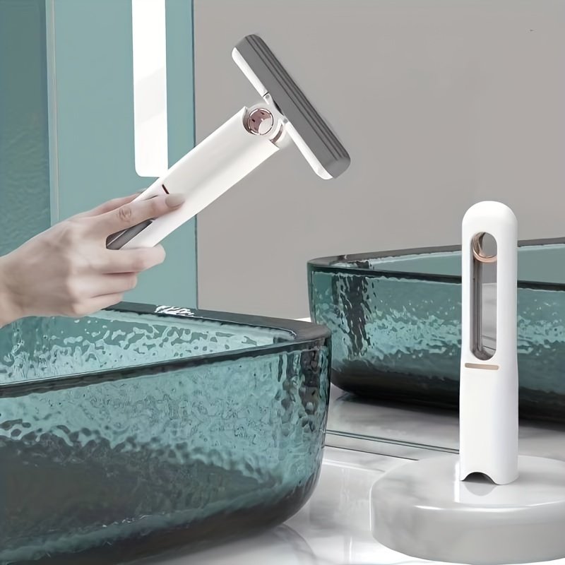 New Portable Self-NSqueeze Mini Mop, Lazy Hand Wash-Free Strong Absorbent Mop Multifunction Portable Squeeze Cleaning Mop Desk Window Glass Cleaner Kitchen Car Sponge Cleaning Mop Home Cleaning Tools image 9