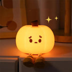 Home Decor Halloween Pumpkin Night Light Cute Soft Silicone Lamp Touch  Dimmable Rechargeable Bedside Decor Light Kids Gifts Halloween Decorations image 3