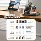 3 In 1 Wireless Charging Sation For Multiple Devices 15W Fast Charging Stand image 2