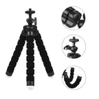 Flexible Small Octopus Mount Mini Tripod Bluetooth Remote Stand Holder I Phone - Black image