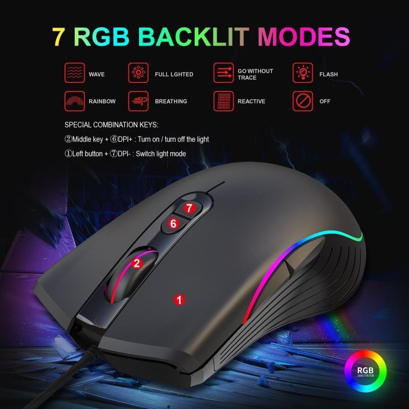 Glowing Gaming Mouse Gaming Wired Mouse image 4