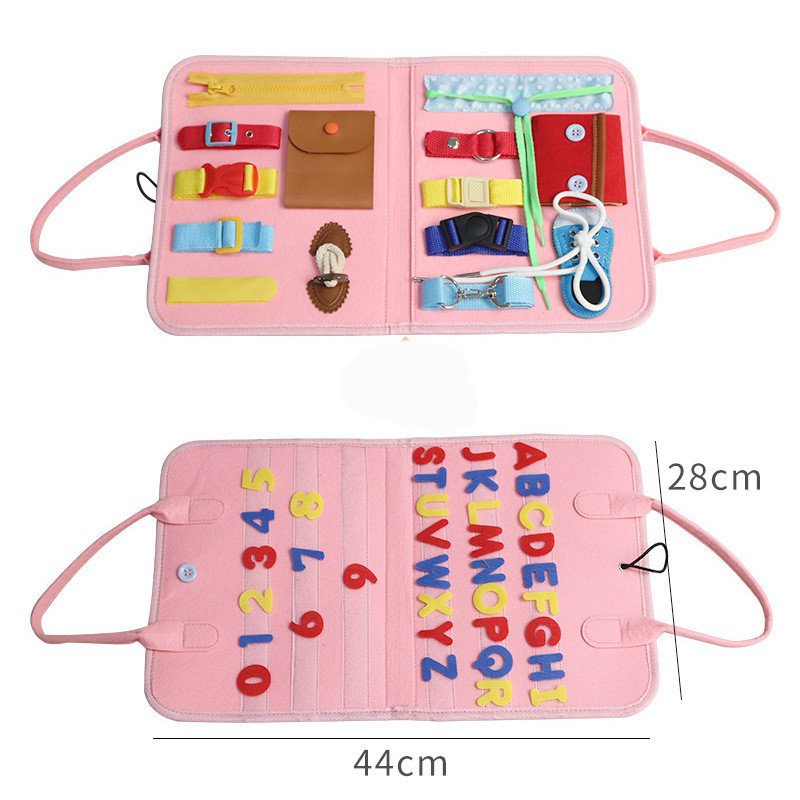 New Busy Book Children's Busy Board Dressing And Buttoning Learning Baby Early Education Preschool Sensory Learning Toy - B image