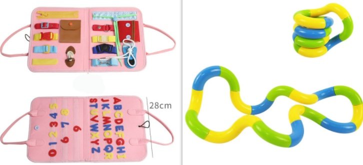 New Busy Book Children's Busy Board Dressing And Buttoning Learning Baby Early Education Preschool Sensory Learning Toy - B set image