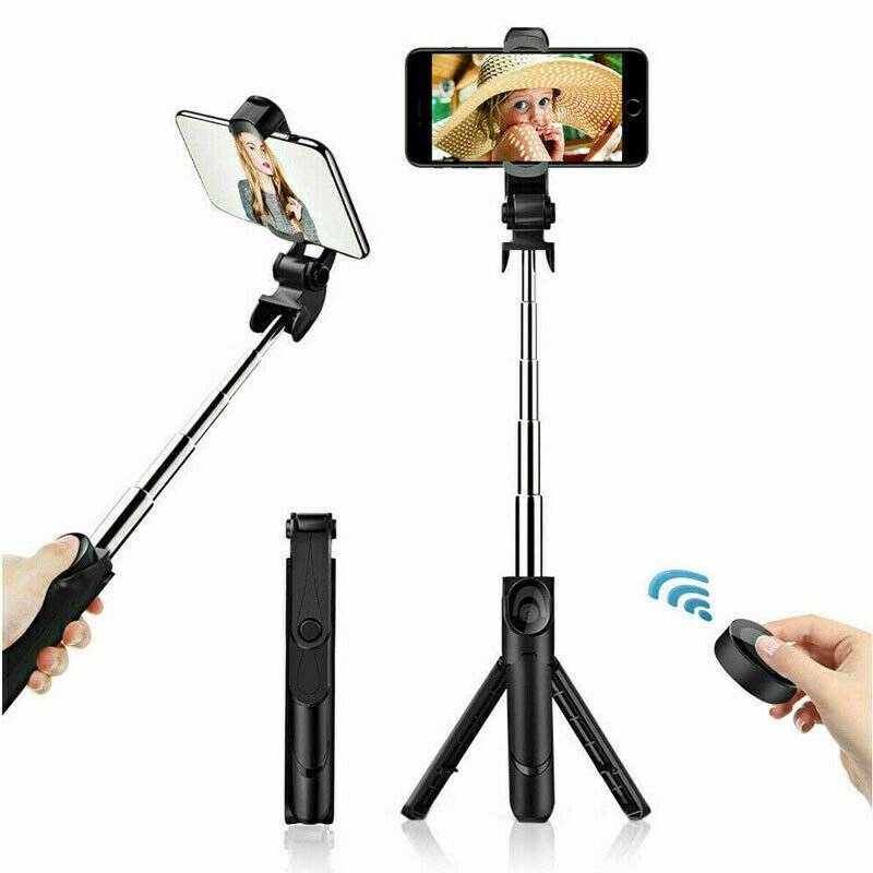 Bluetooth Selfie Tripod Telescopic Stick Remote Monopod Extendable Phone Holder image 7