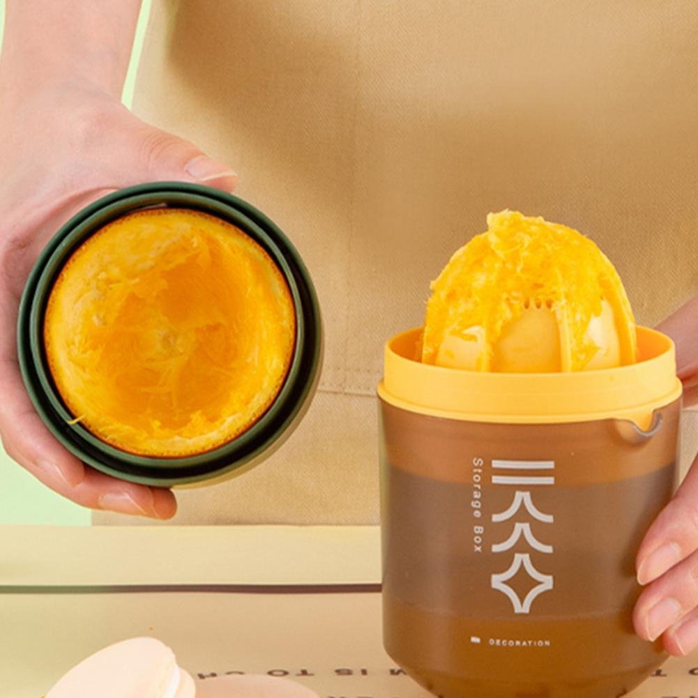 Mini Portable Manual Juicer Citrus Juicer Manual Lemon Squeezer Lime Orange Juicer Homemade DIY Fruit Orange Separating Juicer Fruit Separator Not Splash Semi-Transparent Non-electric Lemon Squeezer image 3